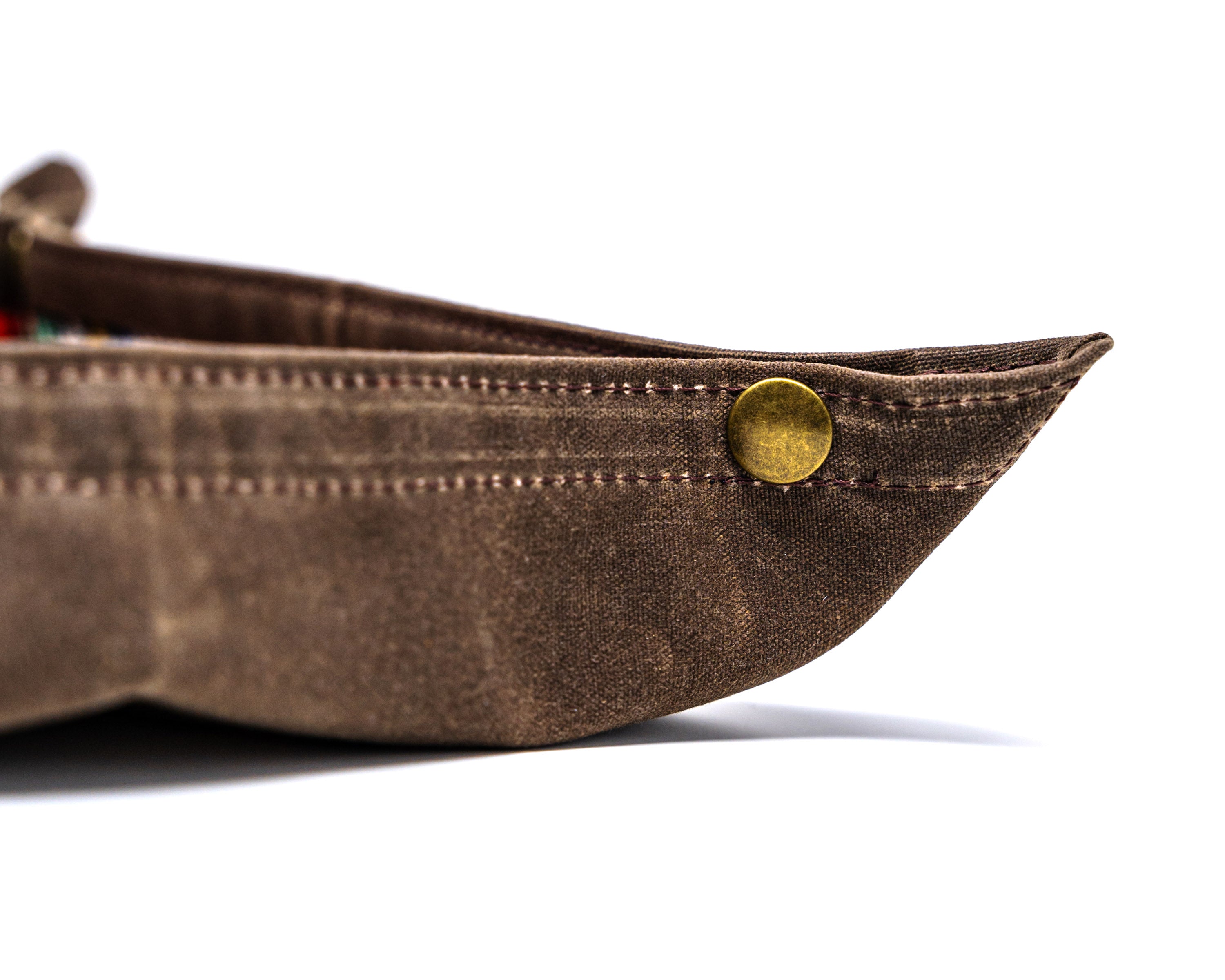 Carry Commission Vintage Plaid Waxed Canvas Travel Tray (Large)