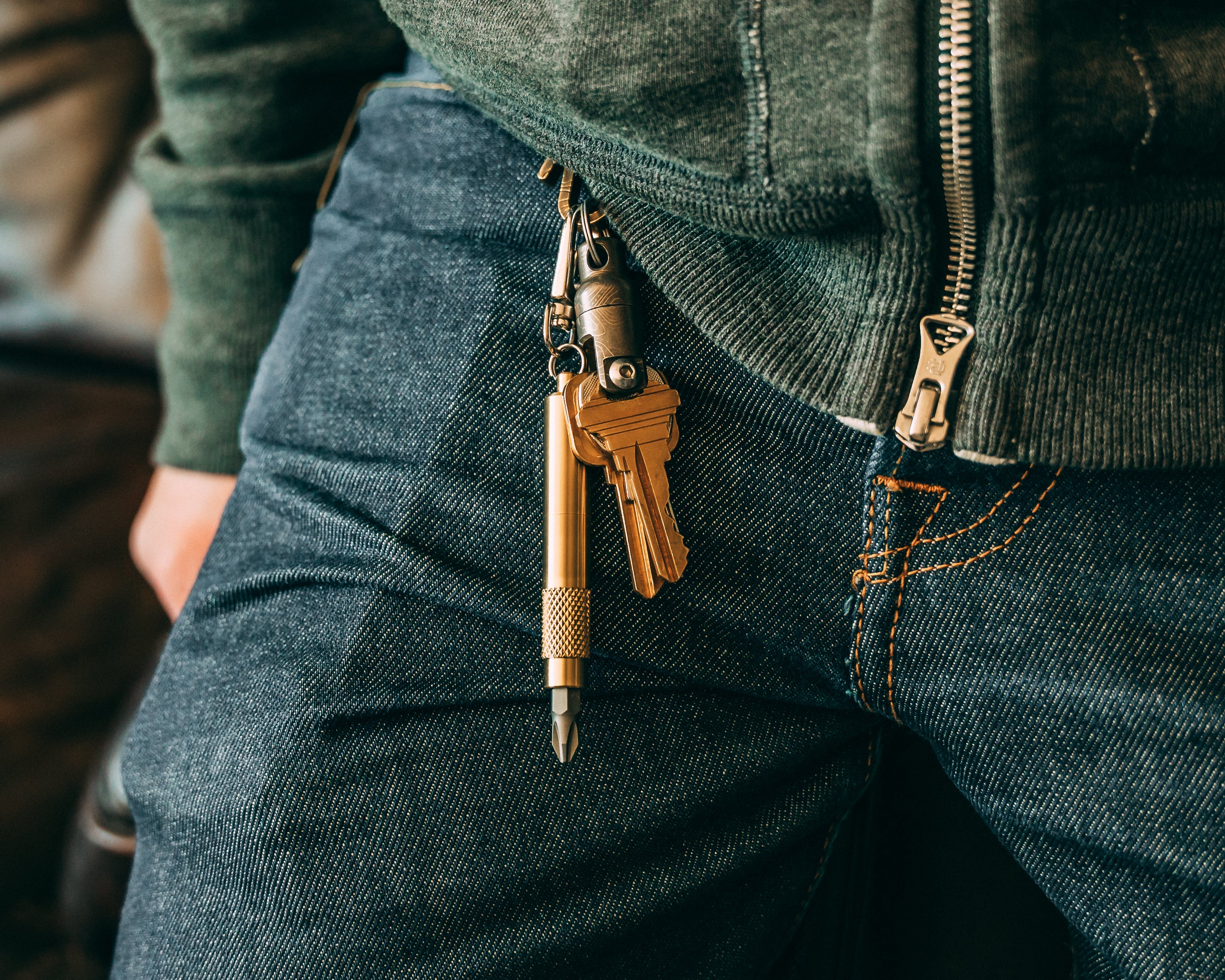Brass Screwdriver Keychain