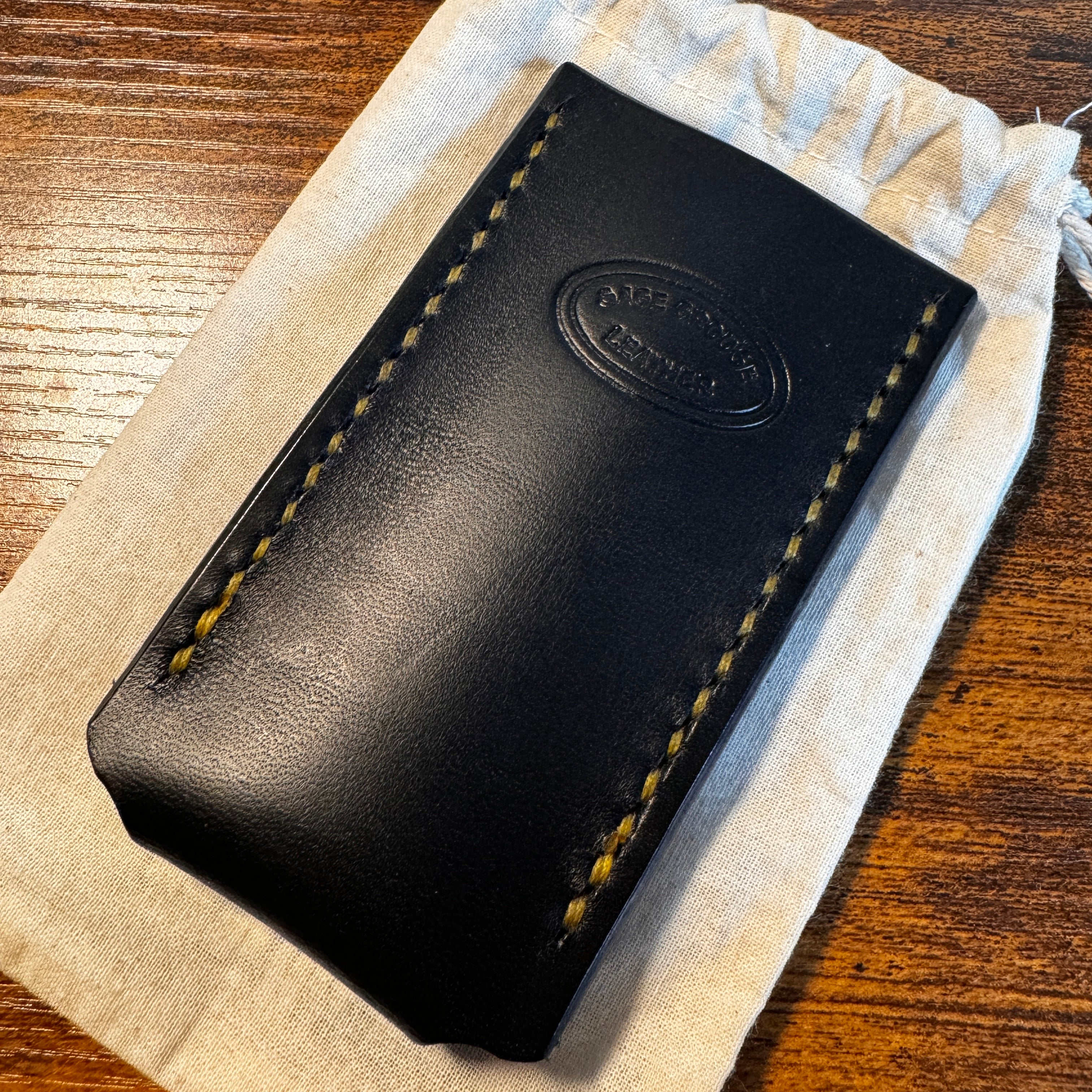 Sage Grouse Slip - Black Buttero Gold Thread