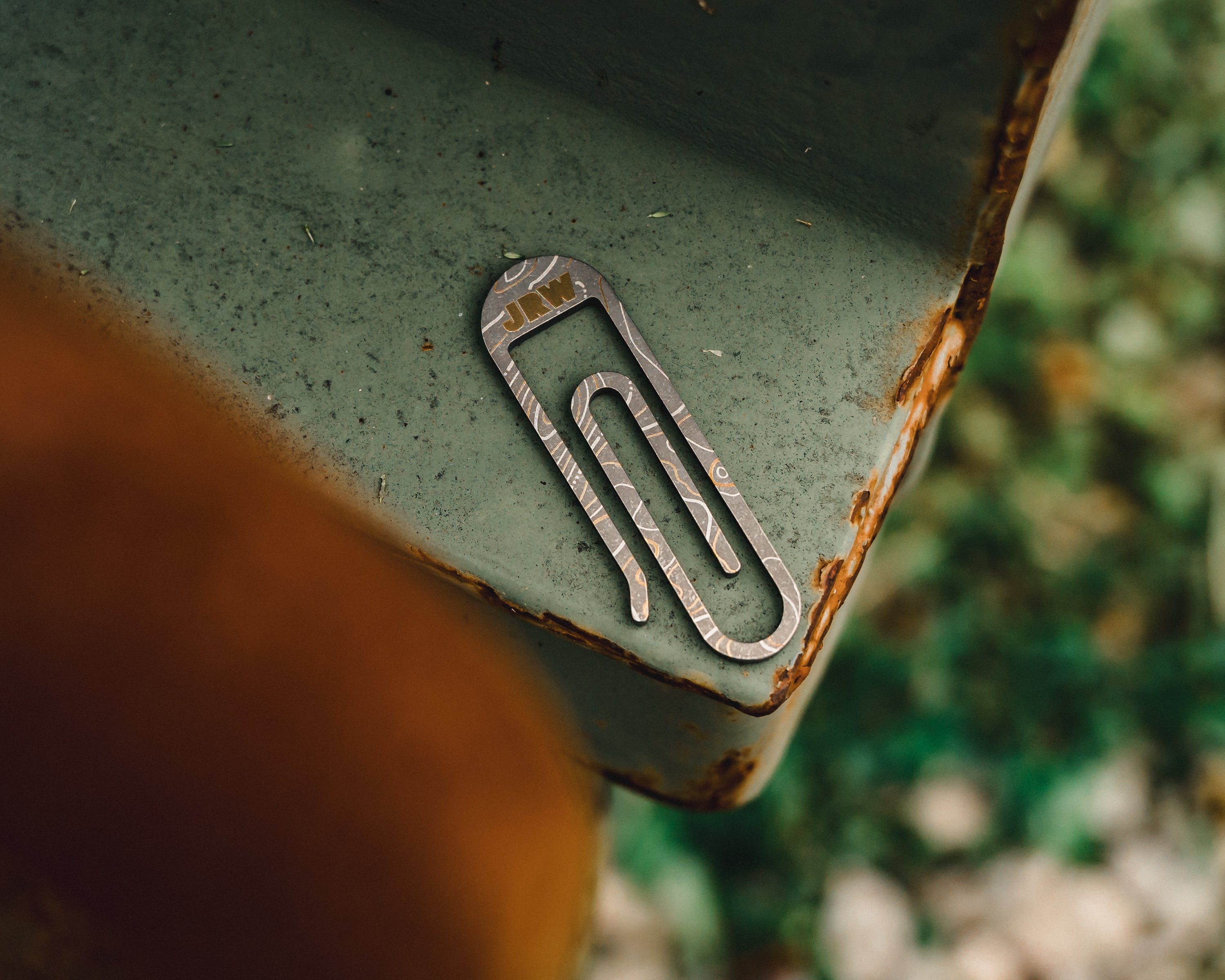 Carry Commission x JRW Gear Topo Tough Clip – Titanium & Brass Key Clip