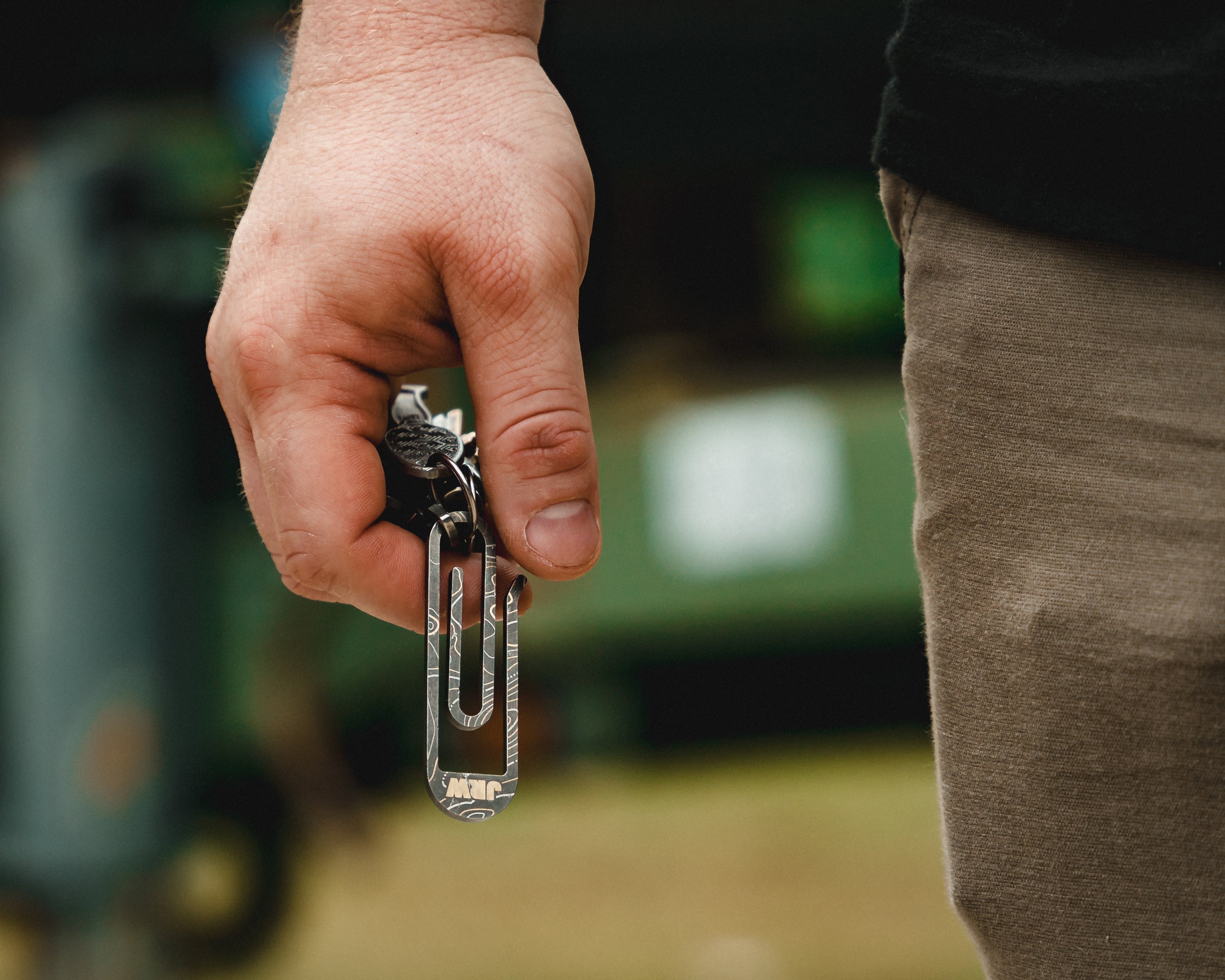 Carry Commission x JRW Gear Topo Tough Clip – Titanium & Brass Key Clip