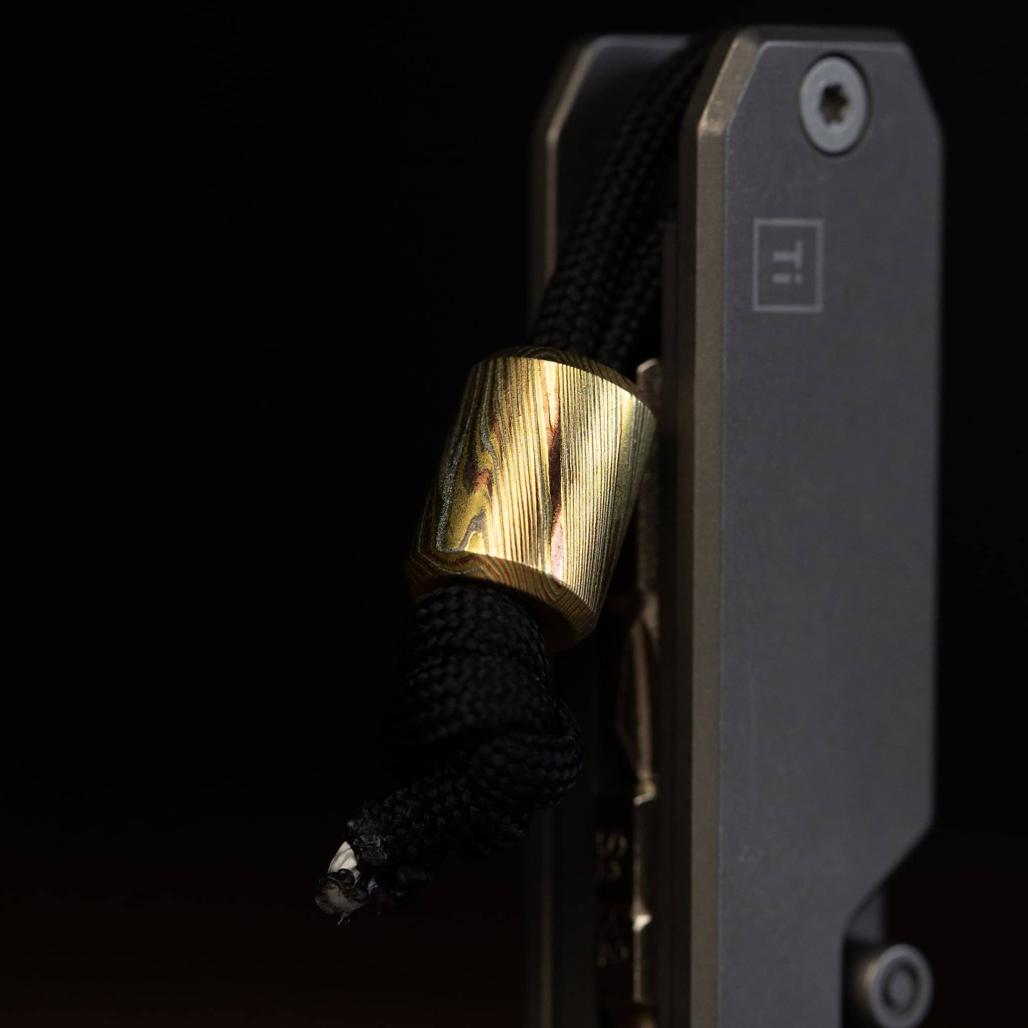 Damascus Lanyard Bead