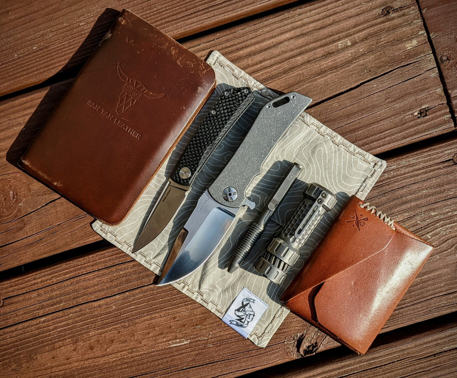 Leather and Titanium Everyday Carry - Nate Oliver (@blu0wl_edc)