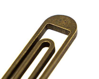 Carry Commission x JRW Gear Topo Tough Clip – Titanium &amp; Brass Key Clip