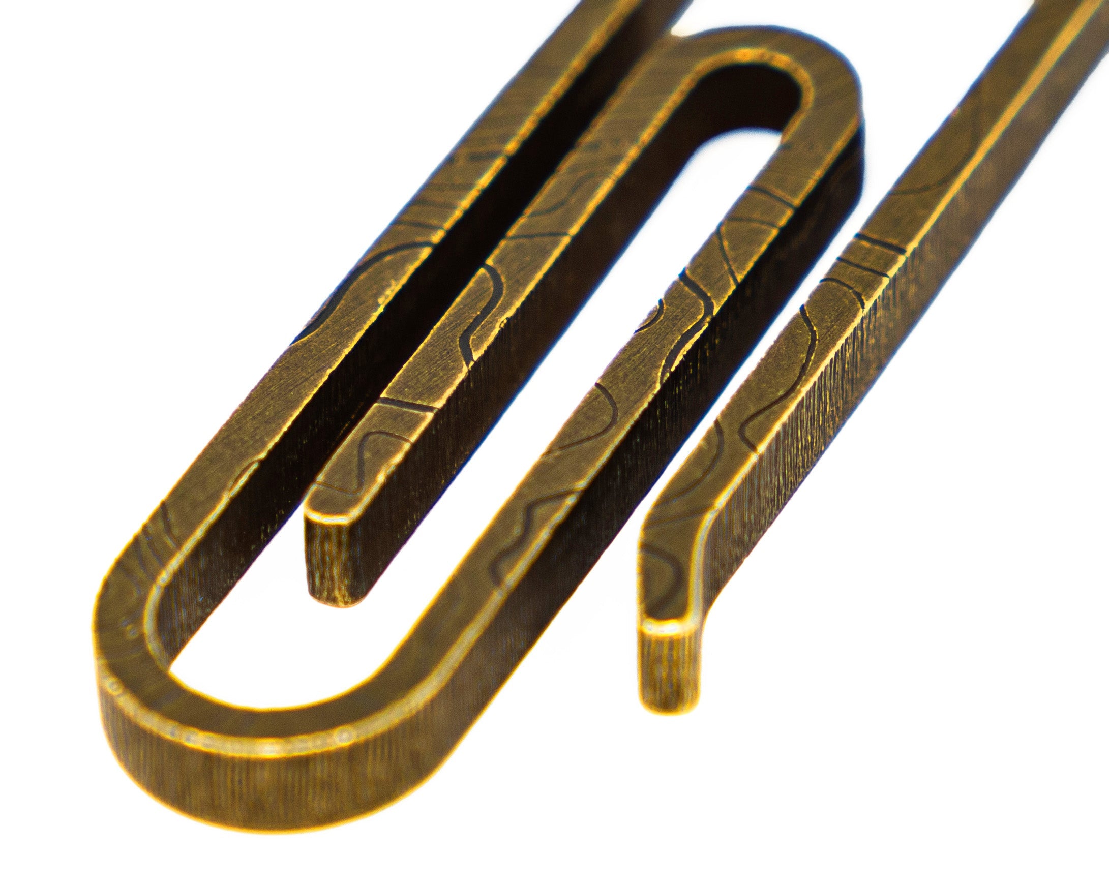 Carry Commission x JRW Gear Topo Tough Clip – Titanium &amp; Brass Key Clip