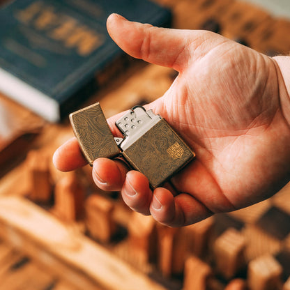 BDEDC Topo Zippo Aged Brass