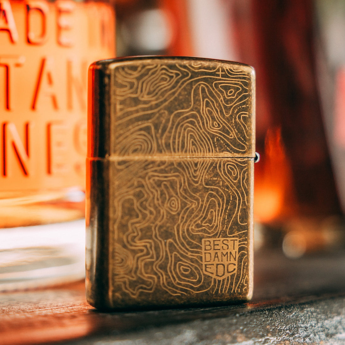 BDEDC Topo Zippo Aged Brass