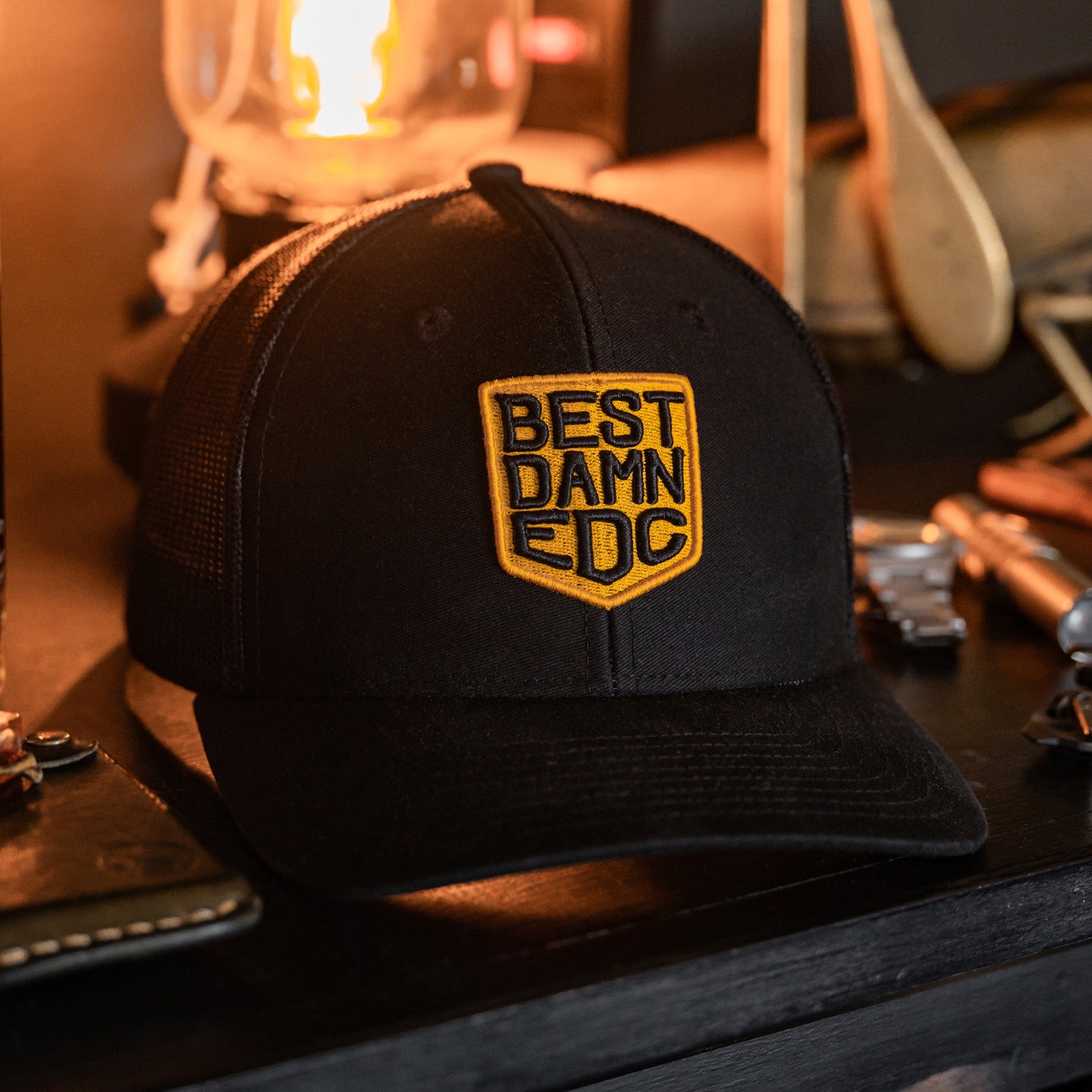 BDEDC Gold Logo Trucker Hat