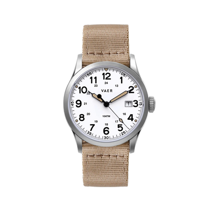 S3 Calendar Field White - 36mm Quartz