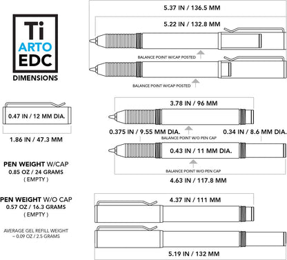 Ti Arto EDC : The Ultimate Refill Friendly Everyday Carry Pen