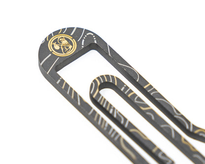 Carry Commission x JRW Gear Topo Tough Clip – Titanium &amp; Brass Key Clip