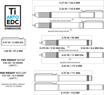 Ti Arto EDC : The Ultimate Refill Friendly Everyday Carry Pen