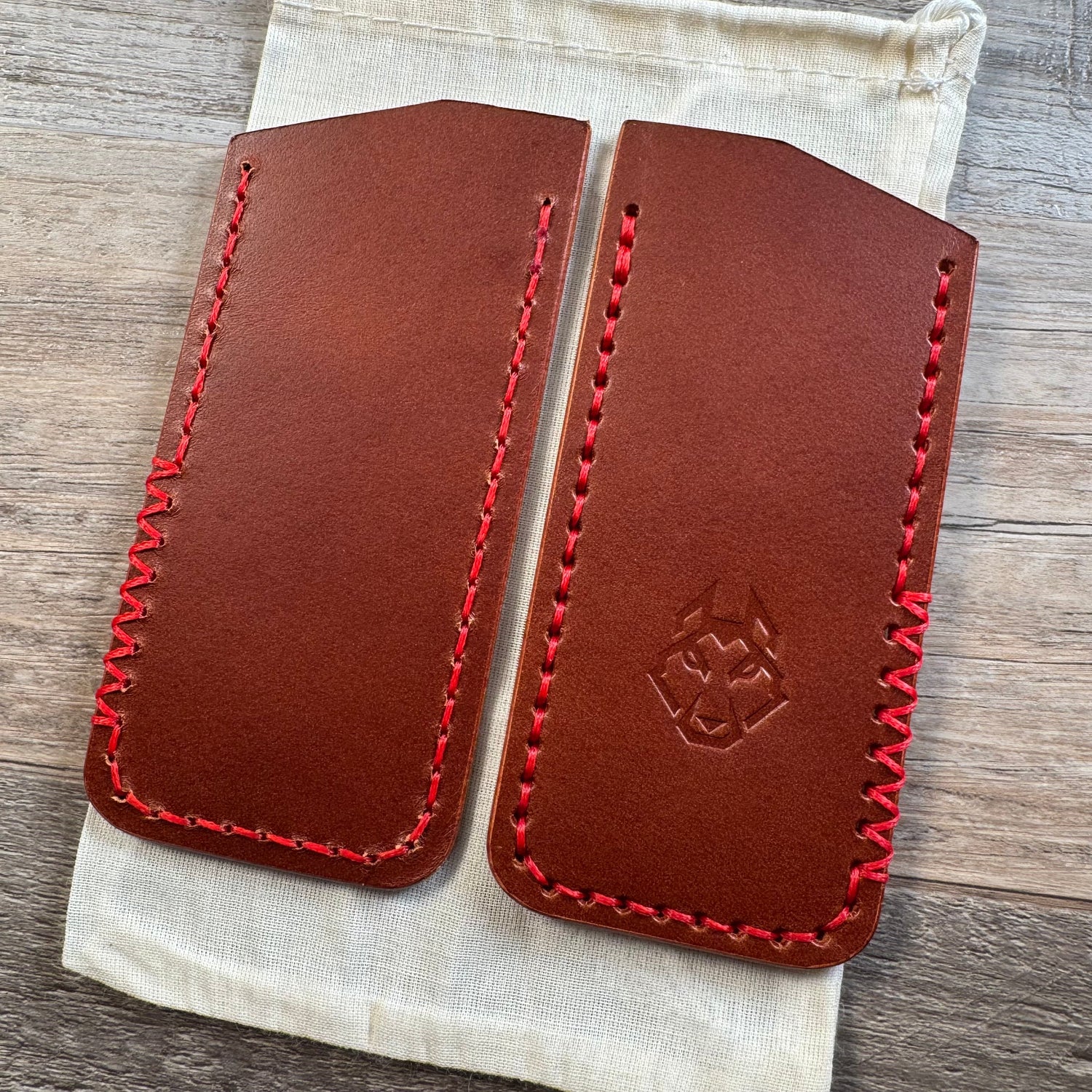 Northwoods Leatherworks Slip - Chestnut Buttero Red Thread